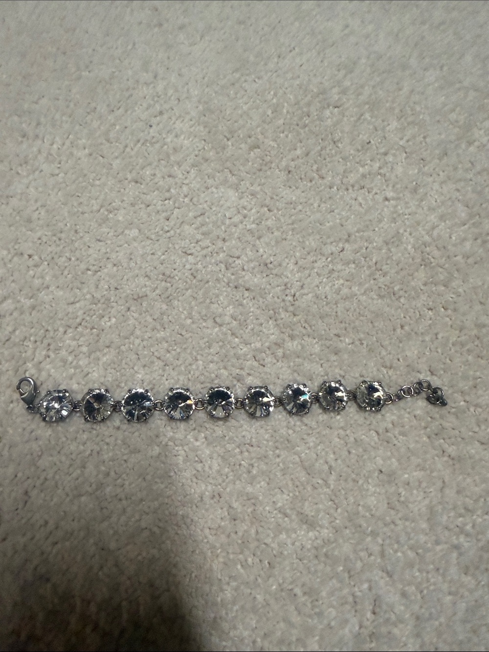 Stella & Dot Silver Crystal Link Bracelet